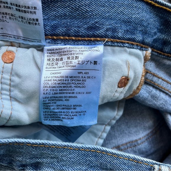 Levi’s 501 Original Fit Button Fly Jeans Medium Stonewash 31x30 Cotton 005010193 - Picture 10 of 12